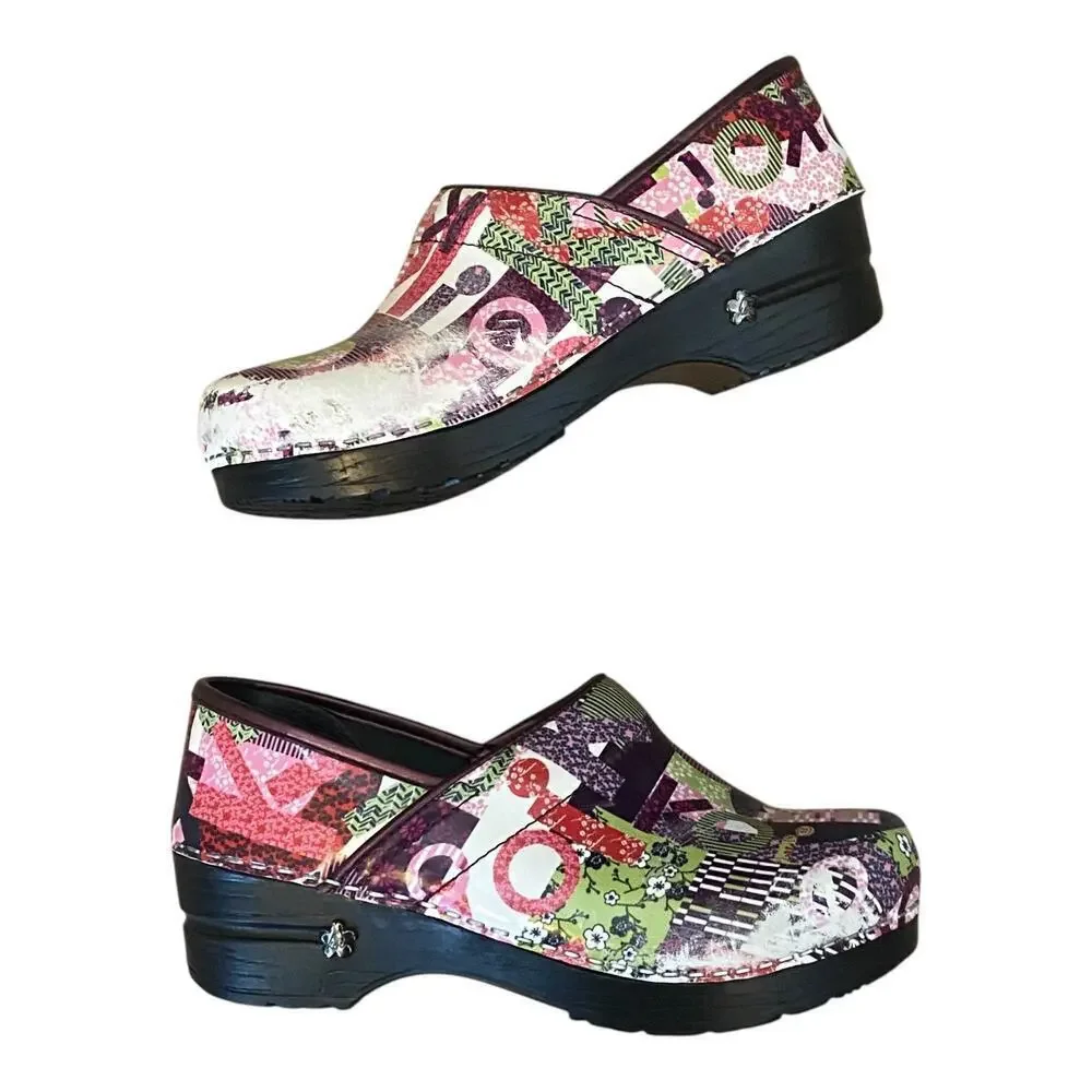 Koi by Sanita Professional Nurse Clogs Women’s EU 35 Colorful Patent Leather